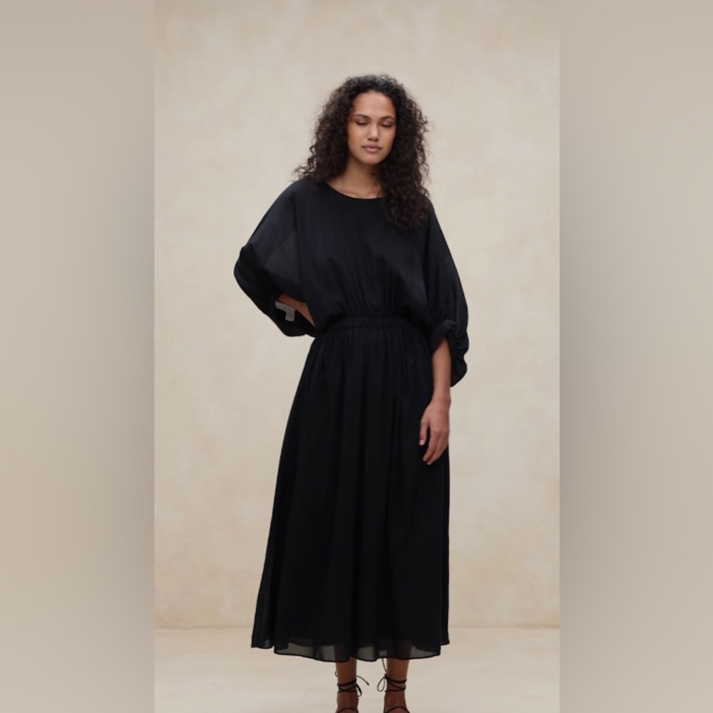 BANANA REPUBLIC ELIANA COTTON-SILK DRESS
